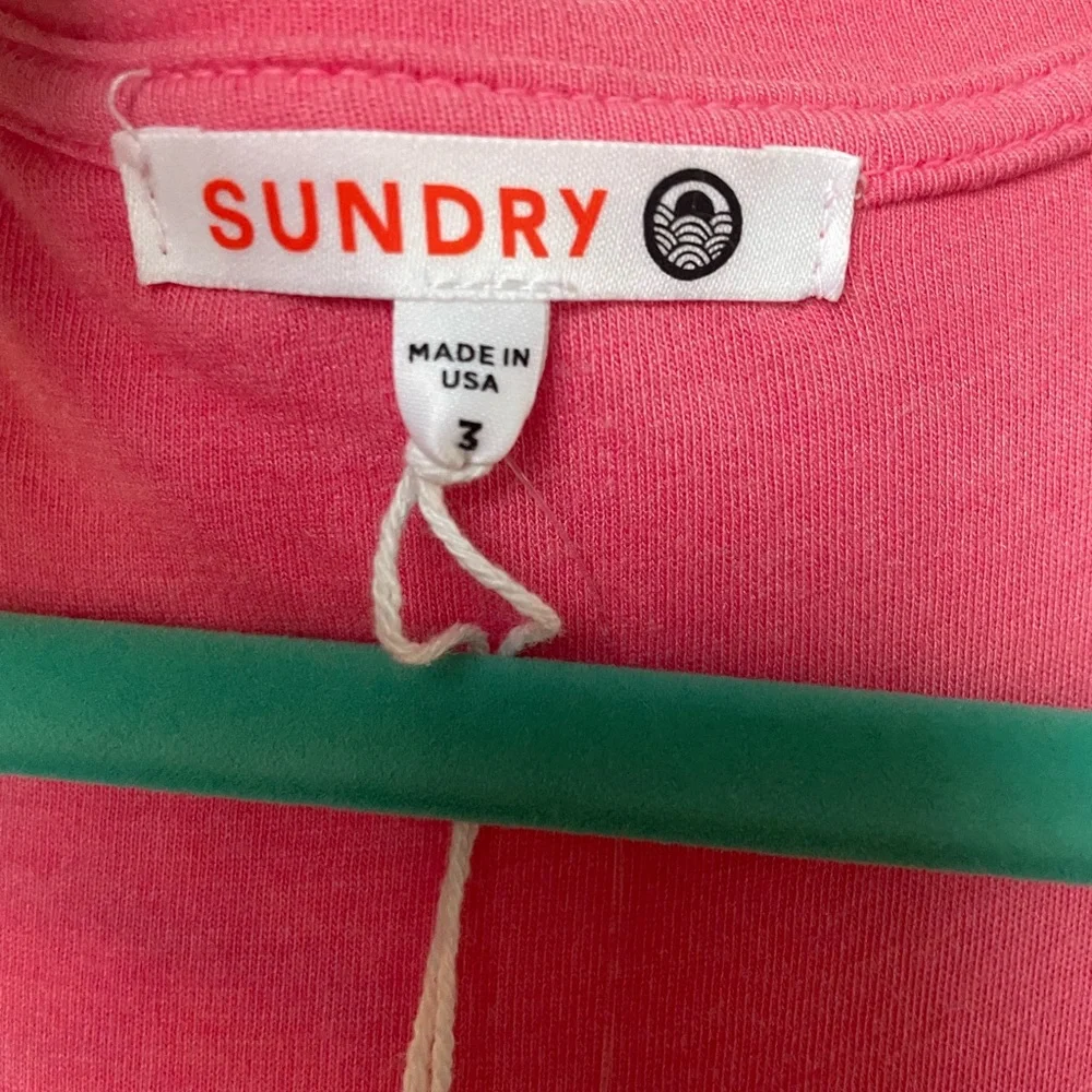 NWT Sundry Drop Waist Tiered Midi Dress - Picture 3 of 7